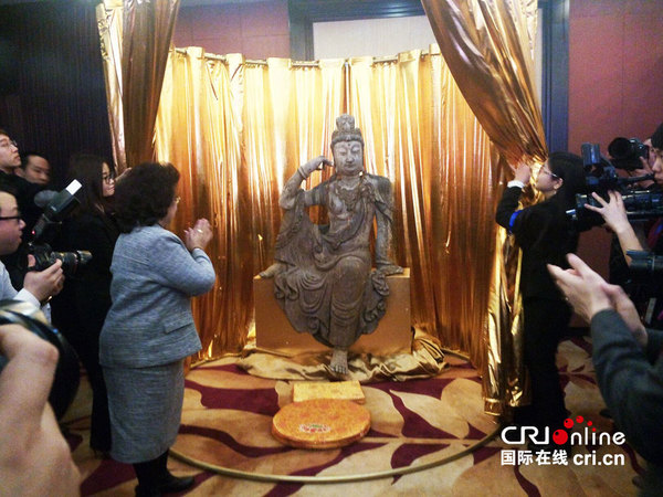 唐代木質觀音菩薩坐像回歸中國，高達1.86米