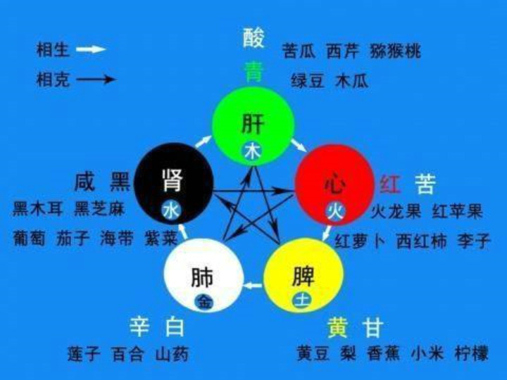 五常，五戒，五行，五臟的關係