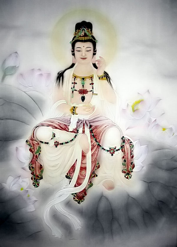 精美手繪觀世音菩薩
