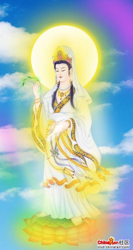 精美手繪觀世音菩薩