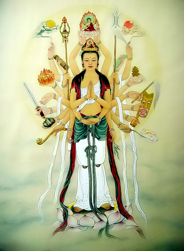 精美手繪觀世音菩薩