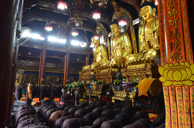 東林寺為新加坡佛教居士林李木源居士舉行超薦法會