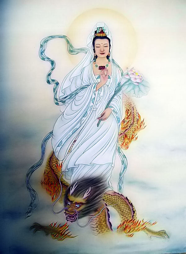 精美手繪觀世音菩薩