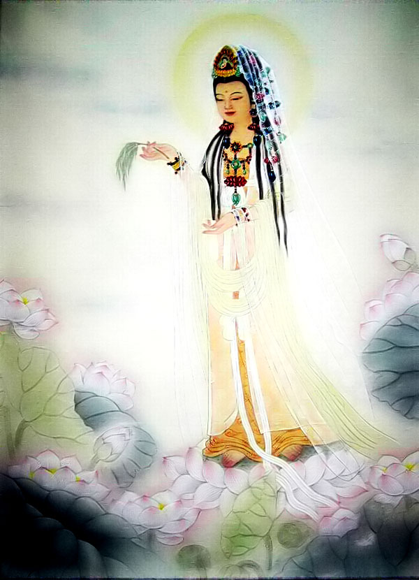 精美手繪觀世音菩薩