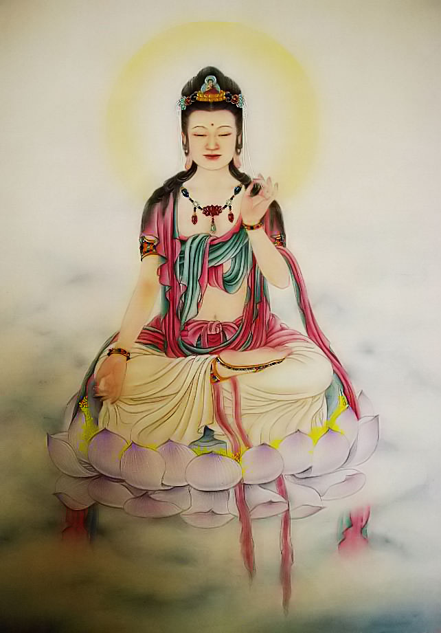 精美手繪觀世音菩薩