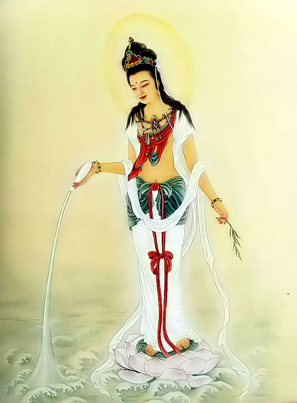 精美手繪觀世音菩薩
