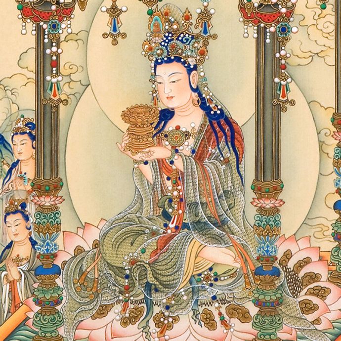 稀有難得的精美西方極樂淨土世界圖,見者增福無量 - 念覺學佛網